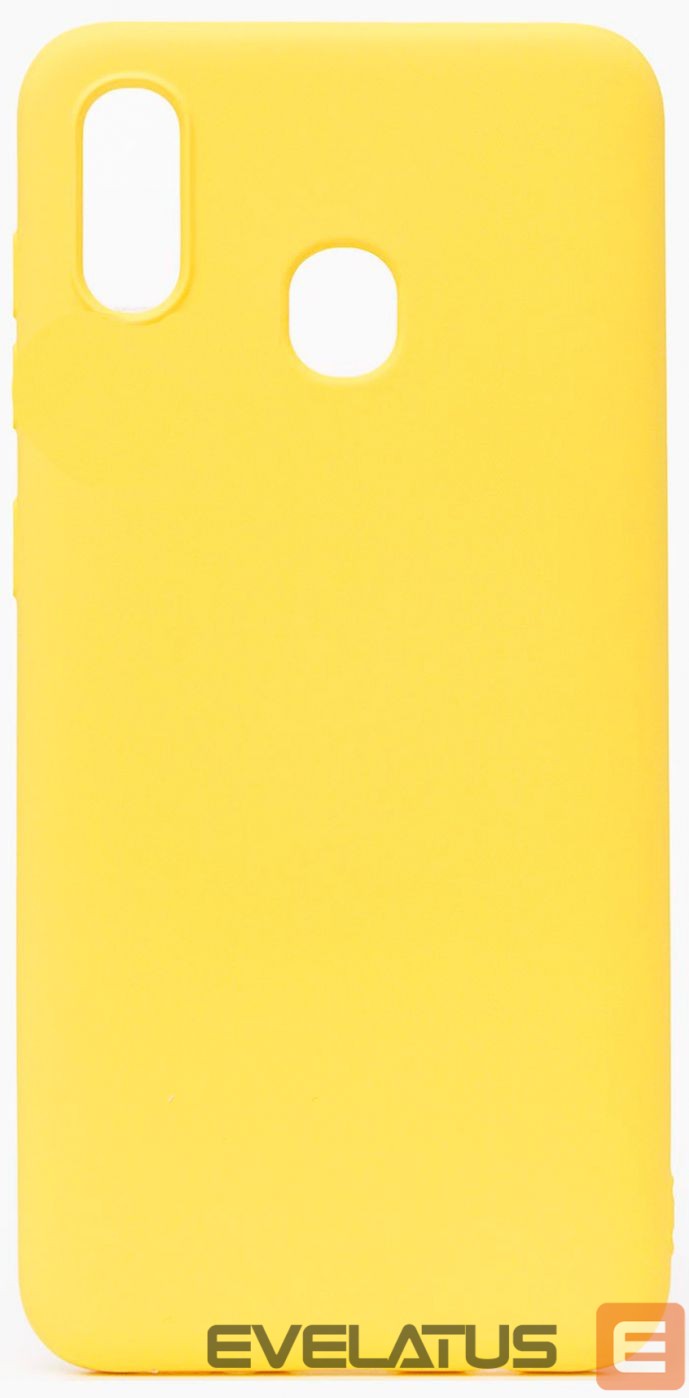 Back panel cover Evelatus Samsung Galaxy A20E Nano Silicone Case Soft Touch TPU Yellow