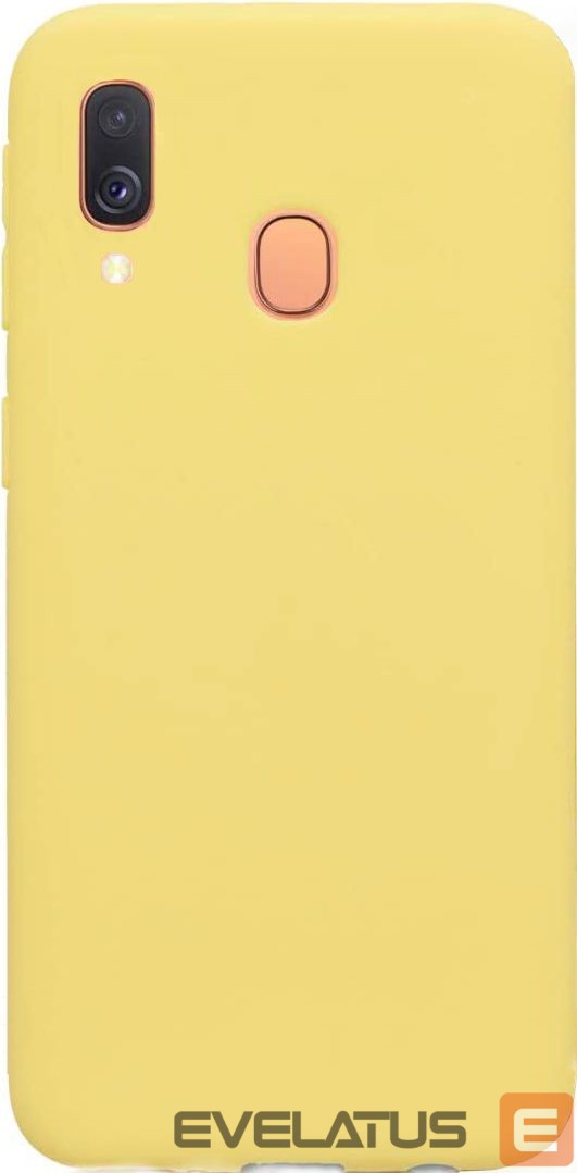 Back panel cover Evelatus Samsung Galaxy A40 Nano Silicone Case Soft Touch TPU Yellow