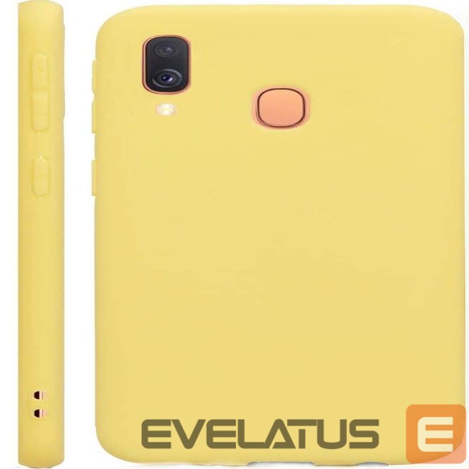 Back panel cover Evelatus Samsung Galaxy A40 Nano Silicone Case Soft Touch TPU Yellow