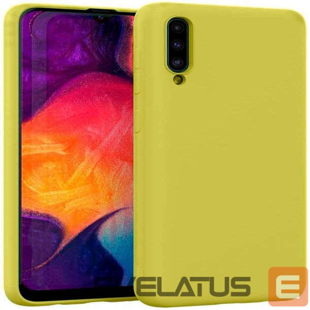 Back panel cover Evelatus Samsung Galaxy A30s/A50/A50s Nano Silicone Case Soft Touch TPU Yellow