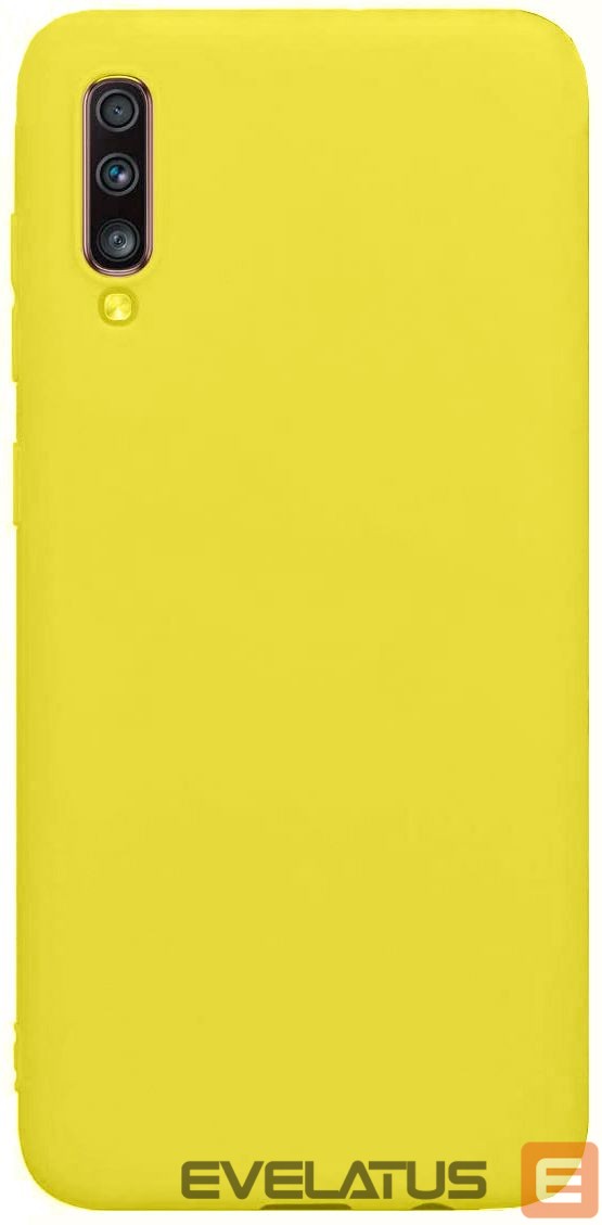 Back panel cover Evelatus Samsung Galaxy A70 Nano Silicone Case Soft Touch TPU Yellow