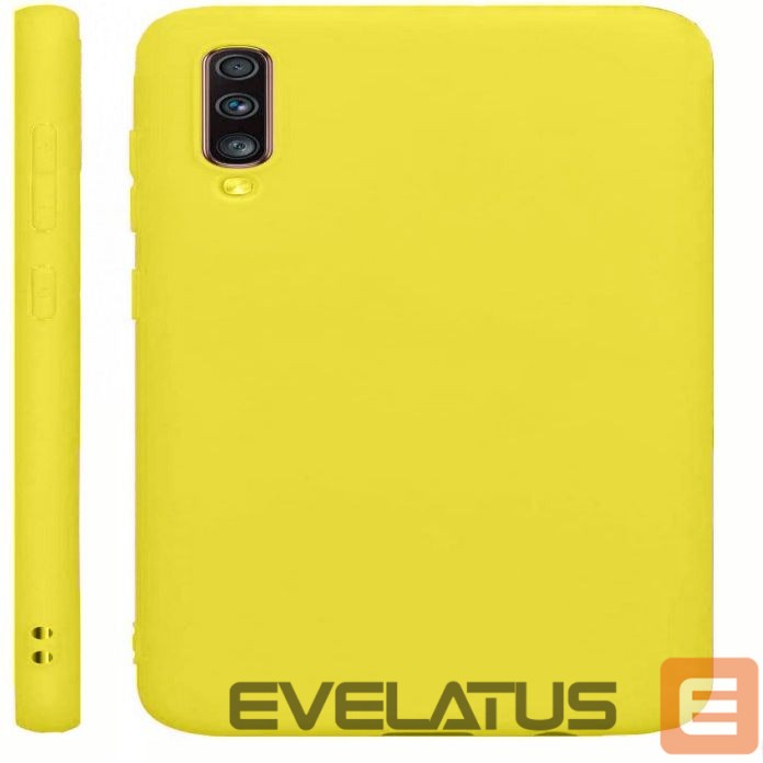 Back panel cover Evelatus Samsung Galaxy A70 Nano Silicone Case Soft Touch TPU Yellow