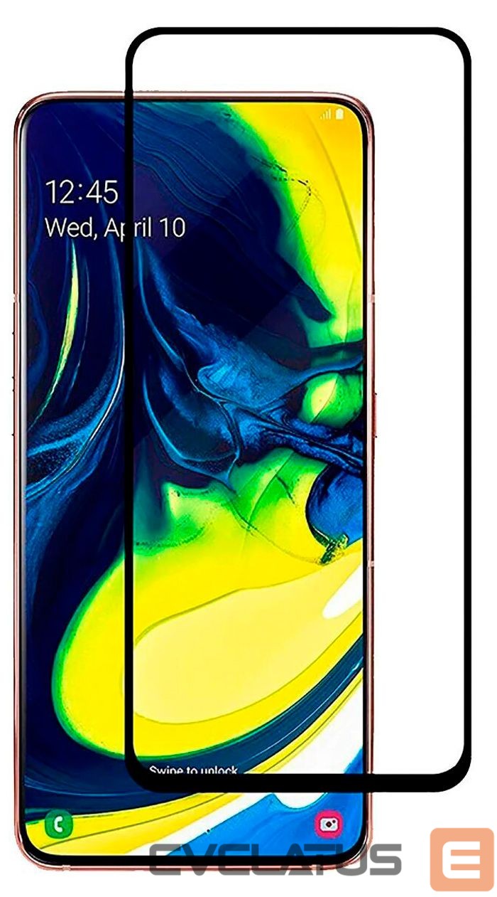 Protective glass Evelatus Samsung Galaxy A80 2.5D Full Cover Japan Glue Glass Anti-Static