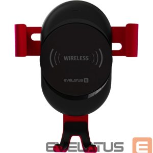 Auto holder Evelatus - Gravity Car Holder with Wireless Charger WCH02 Red