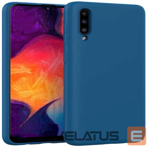 Back panel cover Evelatus Samsung Galaxy A30s/A50/A50s Nano Silicone Case Soft Touch TPU Dark Blue