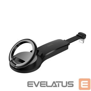 Converter Hoco  Lightning to 2 x Lightning + ring holder Black