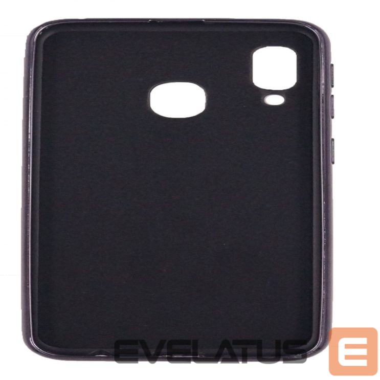 Back panel cover Evelatus Samsung A20e Water Ripple Full Color Electroplating Tempered Glass Black