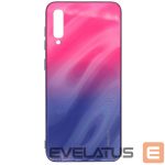 Back panel cover Evelatus Samsung A50 Water Ripple Gradient Color Anti-Explosion Tempered Glass Case Gradient Pink-Purple