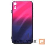 Back panel cover Evelatus Apple iPhone XR Water Ripple Gradient Color Anti-Explosion Tempered Glass Case Gradient Pink-Purple