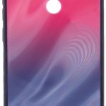 Back panel cover Evelatus Xiaomi Redmi 8 Water Ripple Gradient Color Anti-Explosion Tempered Glass Case Gradient Pink-Purple