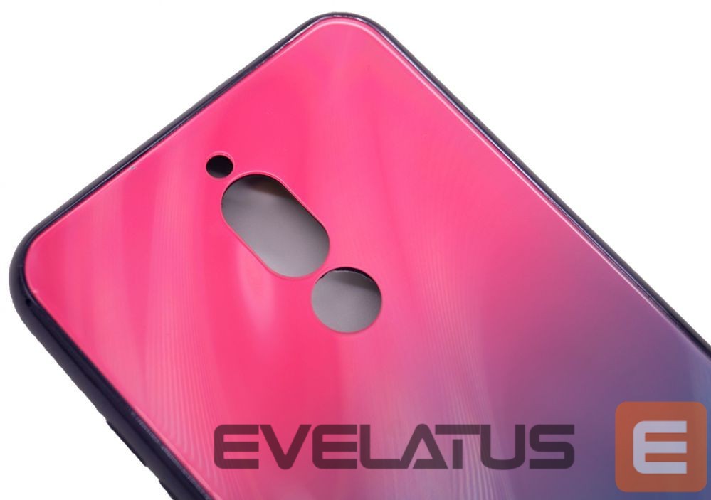 Back panel cover Evelatus Xiaomi Redmi 8 Water Ripple Gradient Color Anti-Explosion Tempered Glass Case Gradient Pink-Purple