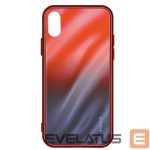 Back panel cover Evelatus Xiaomi Xiaomi Redmi Note 8 / Redmi Note 8 2021 Water Ripple Gradient Color Anti-Explosion Tempered Glass Case Gradient Red-Black
