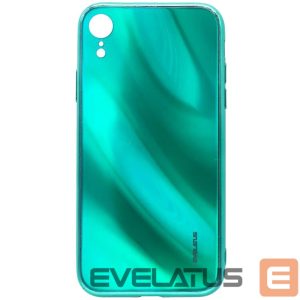 Back panel cover Evelatus Apple iPhone XR Water Ripple Full Color Electroplating Tempered Glass Case Green