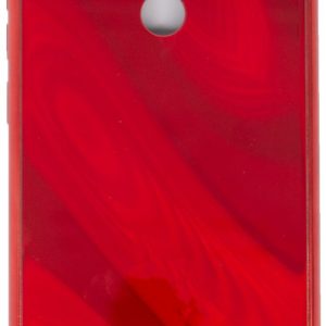 Back panel cover Evelatus Xiaomi Redmi 8 Water Ripple Full Color Electroplating Tempered Glass Case Red