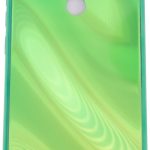 Back panel cover Evelatus Xiaomi Redmi 8 Water Ripple Full Color Electroplating Tempered Glass Green