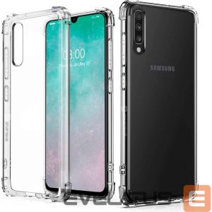 Back panel cover Evelatus Samsung Galaxy A70 Military Shockproof Silicone Case TPU Transparent