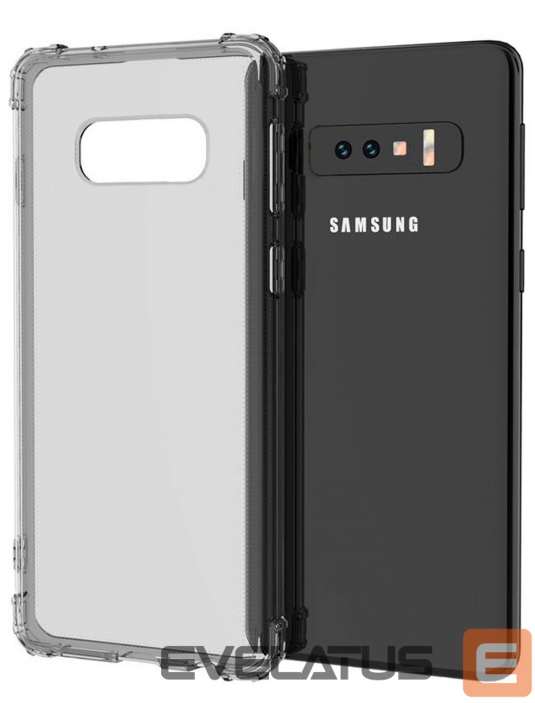 Back panel cover Evelatus Samsung S10e Military Shockproof Silicone Case TPU Black