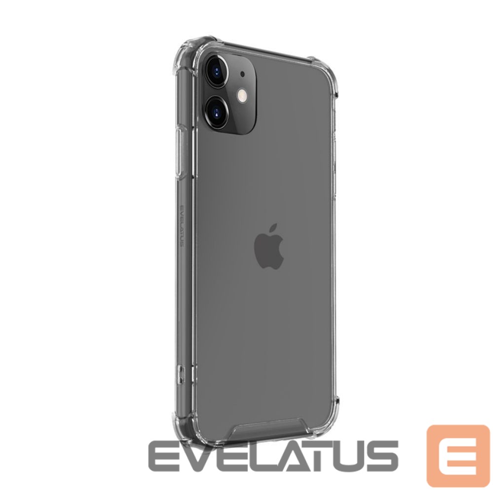 Back panel cover Evelatus Apple iPhone 11 Military Shockproof Silicone Case TPU Transparent