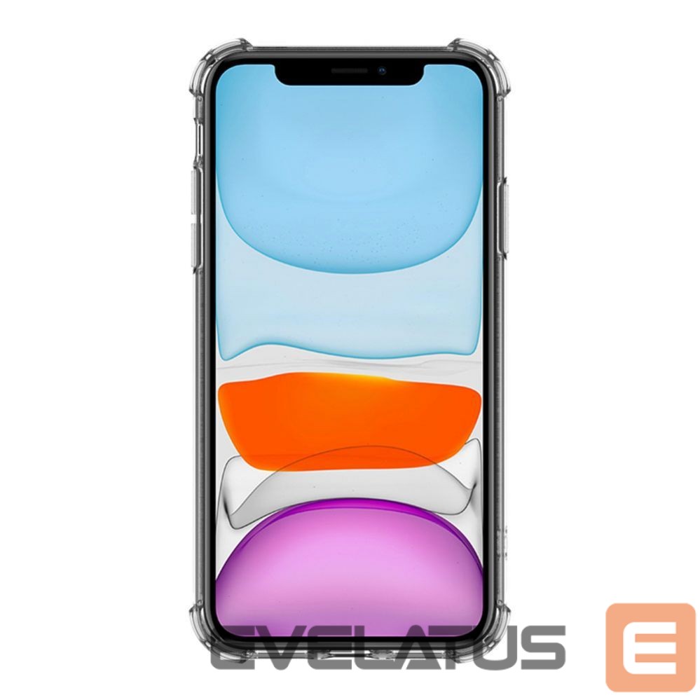 Back panel cover Evelatus Apple iPhone 11 Military Shockproof Silicone Case TPU Transparent