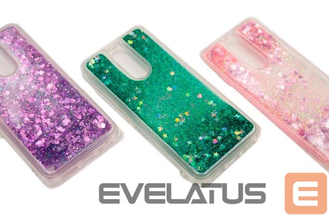 Back panel cover Evelatus Xiaomi Redmi 8 Shining Quicksand Case Pink