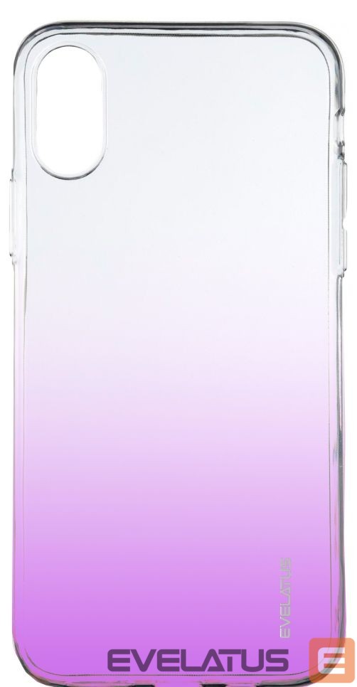 Back panel cover Evelatus Apple iPhone Xs Max Gradient TPU Case Purple