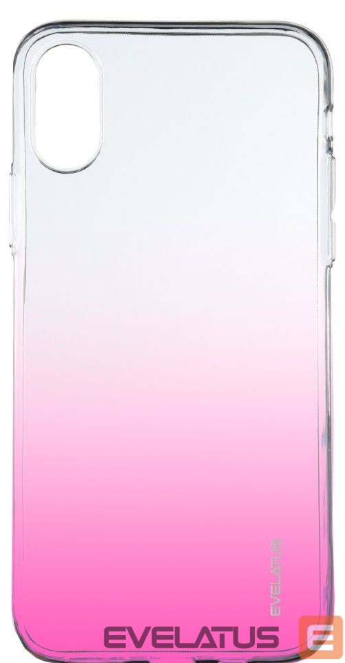 Back panel cover Evelatus Apple iPhone Xs Max Gradient TPU Case Rose Red