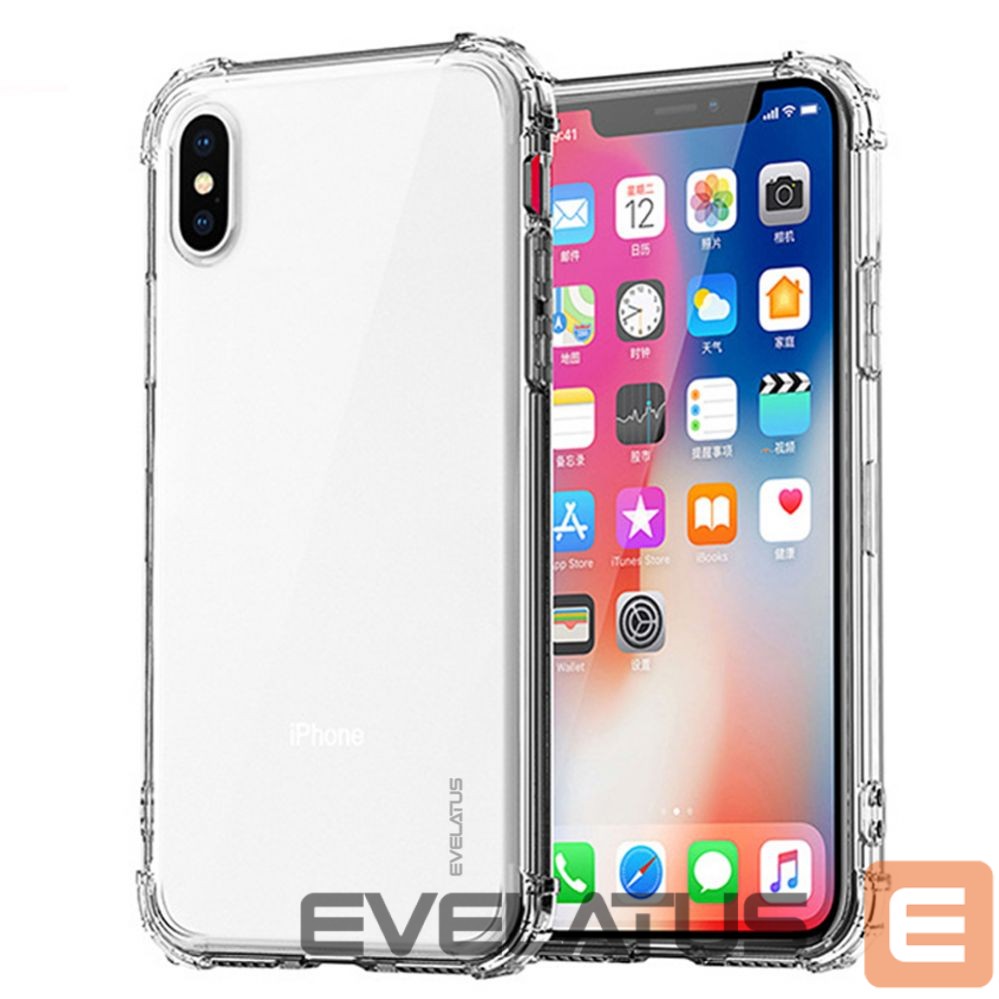 Back panel cover Evelatus Xiaomi Note 8 Pro Military Shockproof Silicone Case TPU Transparent