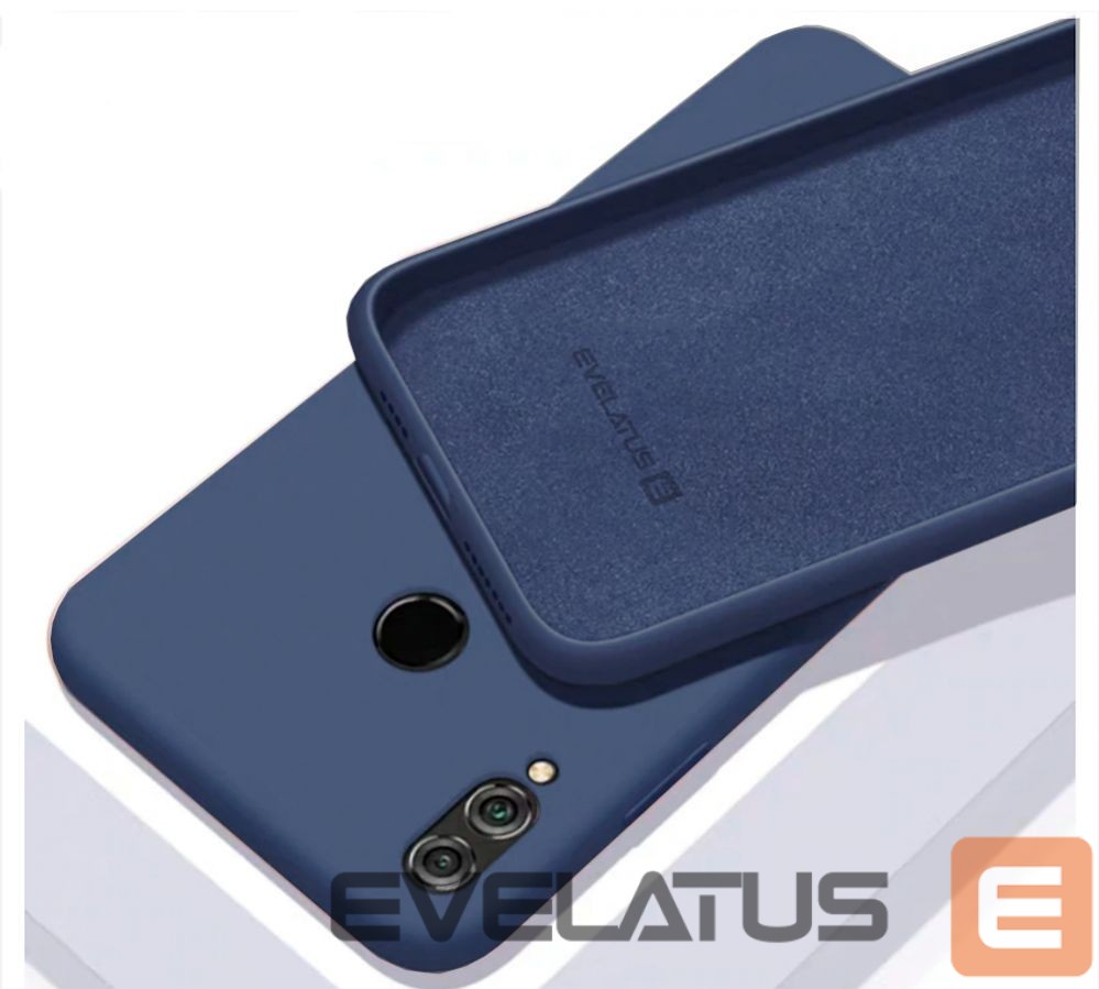 Back panel cover Evelatus Samsung Galaxy S10 Nano Silicone Case Soft Touch TPU Dark Blue