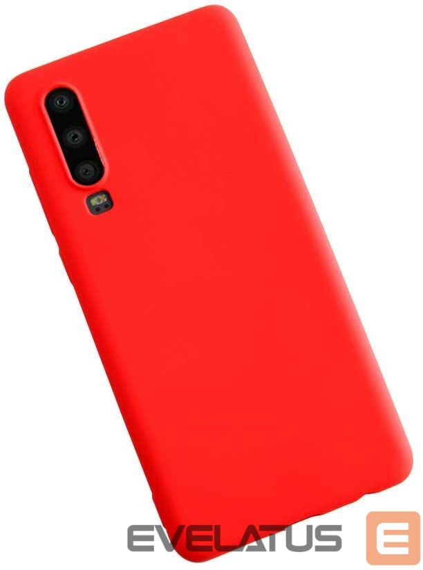 Back panel cover Evelatus Huawei P30 Nano Silicone Case Soft Touch TPU Red