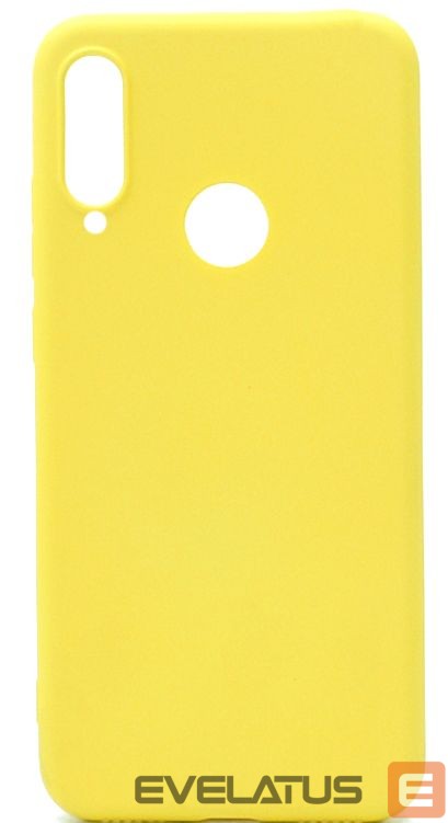 Back panel cover Evelatus Huawei P30 Lite Nano Silicone Case Soft Touch TPU Yellow