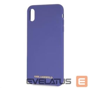 Back panel cover Karl Lagerfeld Apple iPhone XS Max Gold Logo Silicone Case Violet
