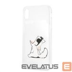 Back panel cover Karl Lagerfeld Apple iPhone XR Fun Choupette No Rope Hard Case Transparent