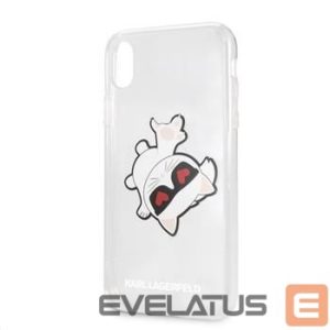 Back panel cover Karl Lagerfeld Apple iPhone XR Fun Eaten Hard Case Transparent
