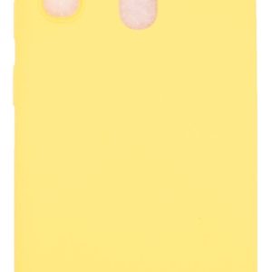 Back panel cover Evelatus Samsung A20e Soft Touch Silicone Case with Strap Yellow