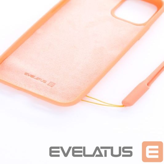 Back panel cover Evelatus Apple iPhone 11 Pro Soft Touch Silicone Case with Strap Pink