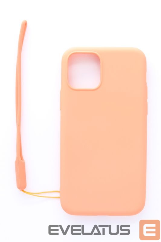 Back panel cover Evelatus Apple iPhone 11 Pro Soft Touch Silicone Case with Strap Pink