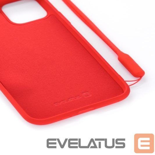 Back panel cover Evelatus Apple iPhone 11 Pro Soft Touch Silicone Case with Strap Red