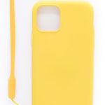 Back panel cover Evelatus Apple iPhone 11 Pro Soft Touch Silicone Case with Strap Yellow