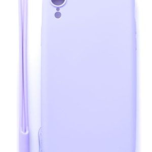 Back panel cover Evelatus Apple iPhone XR Soft Touch Silicone Case with Strap Purple