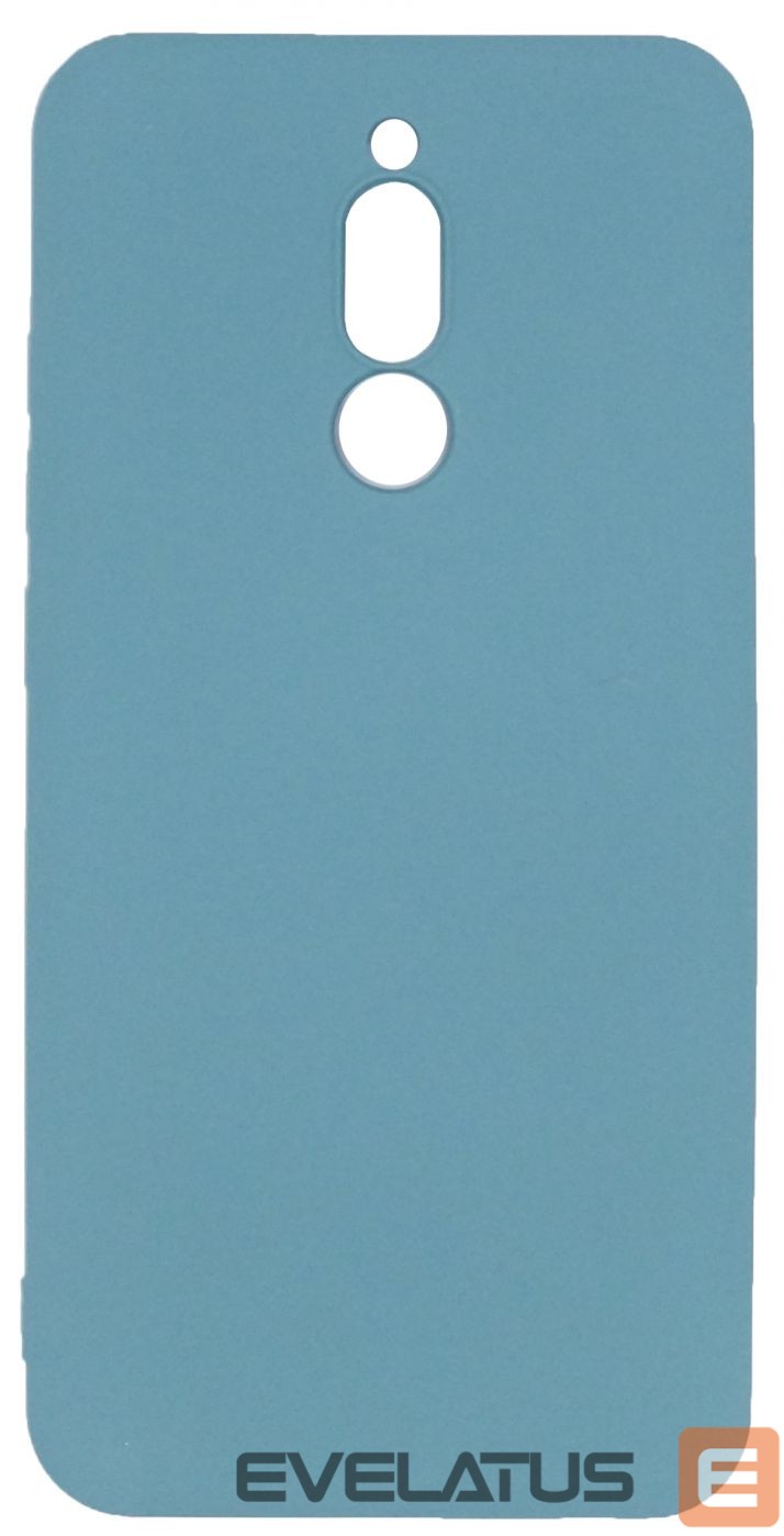Back panel cover Evelatus Xiaomi Redmi 8 Soft Touch Silicone Case with Strap Blue