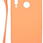 Back panel cover Evelatus Huawei P30 Lite Soft Touch Silicone Case with Strap Pink