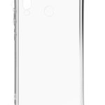 Back panel cover Evelatus Samsung Galaxy A40 Silicone Transparent with Necklace TPU Strap Space Gray