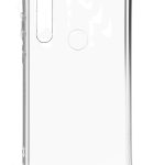 Back panel cover Evelatus Xiaomi Xiaomi Redmi Note 8 / Redmi Note 8 2021 Silicone Transparent with Necklace TPU Strap Silver
