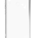 Back panel cover Evelatus Huawei Y7 2019 Silicone Transparent with Necklace TPU Strap Silver