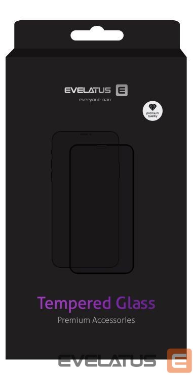 Protective glass Evelatus Xiaomi Mi 9 Lite 2.5D Full Cover Japan Glue Glass Anti-Static