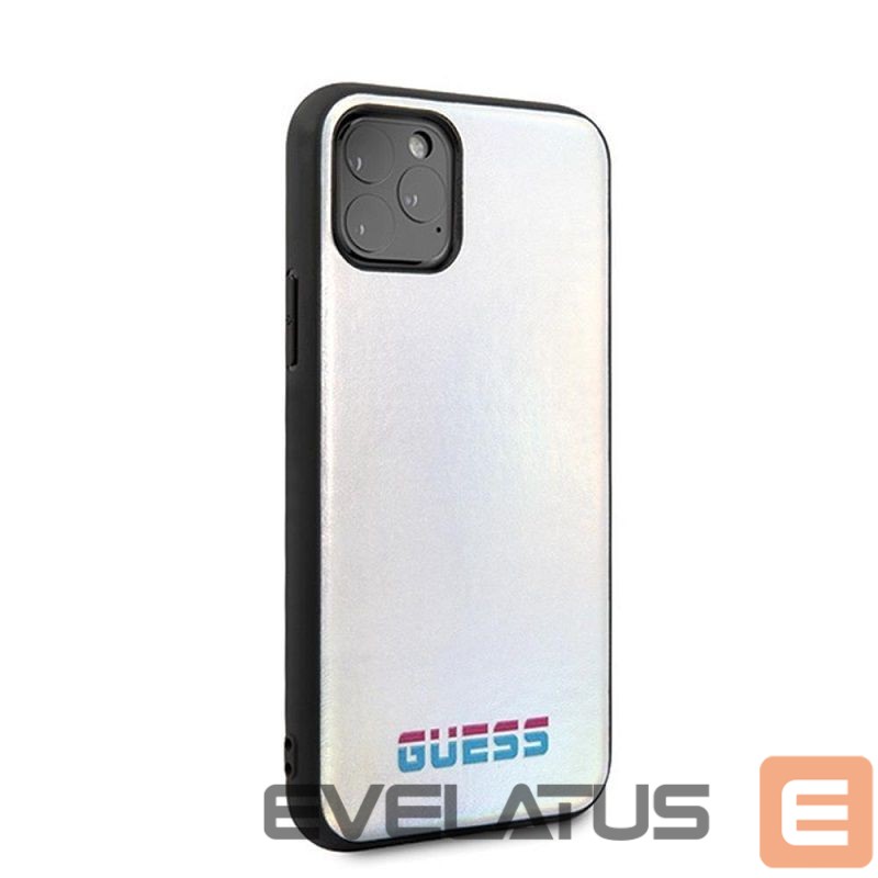 Back panel cover Guess Apple iPhone 11 Pro Iridescent Cover Silver