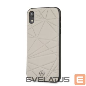 Back panel cover Mercedes-Benz Apple iPhone XR Twister Genuine Leather Hard Case Grey