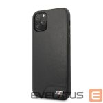 Back panel cover BMW Apple iPhone 11 Pro Hardcase Smooth PU Leather Black