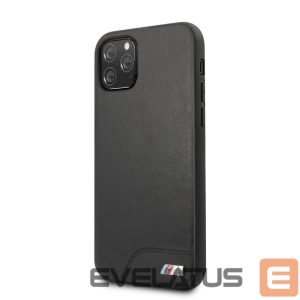 Back panel cover BMW Apple iPhone 11 Pro Hardcase Smooth PU Leather Black