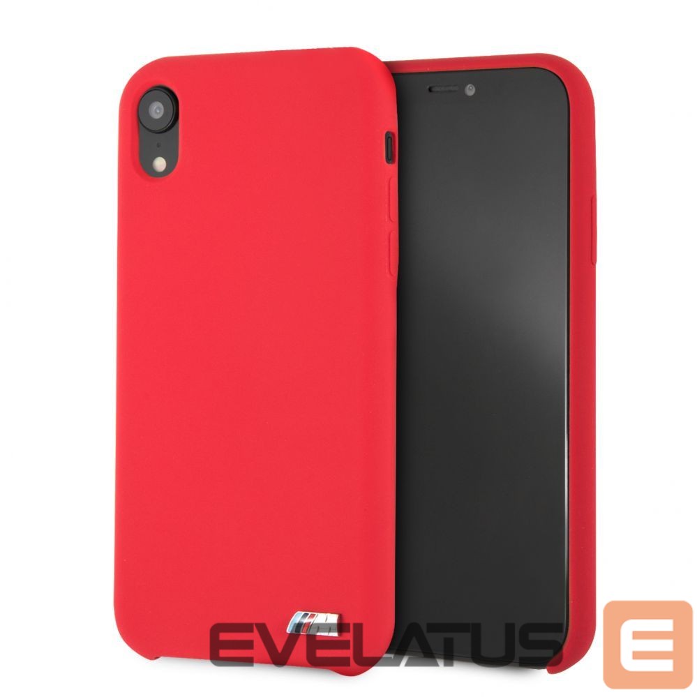 Back panel cover BMW Apple iPhone XR Hardcase Silicone Red